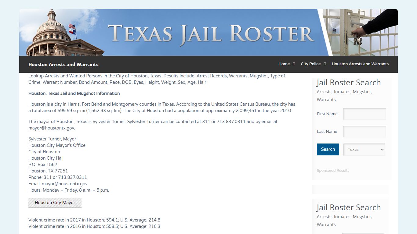 Houston Arrests and Warrants | Jail Roster Search